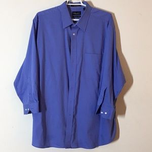 CM Gold Series Blue Button Down Long Sleeve Dress Shirt